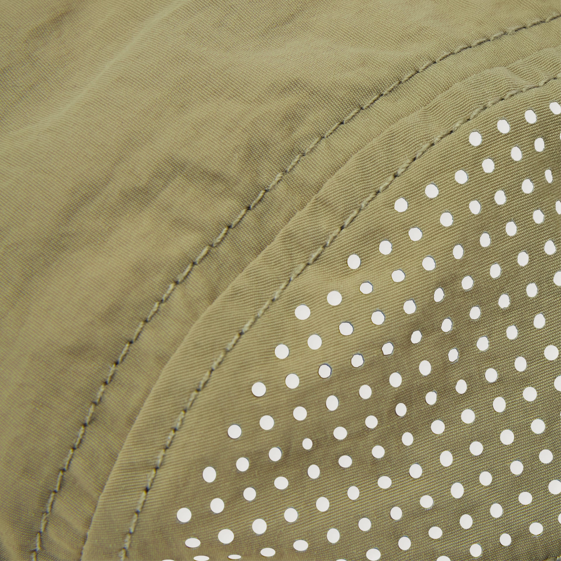 Perforated Running Cap - Olive