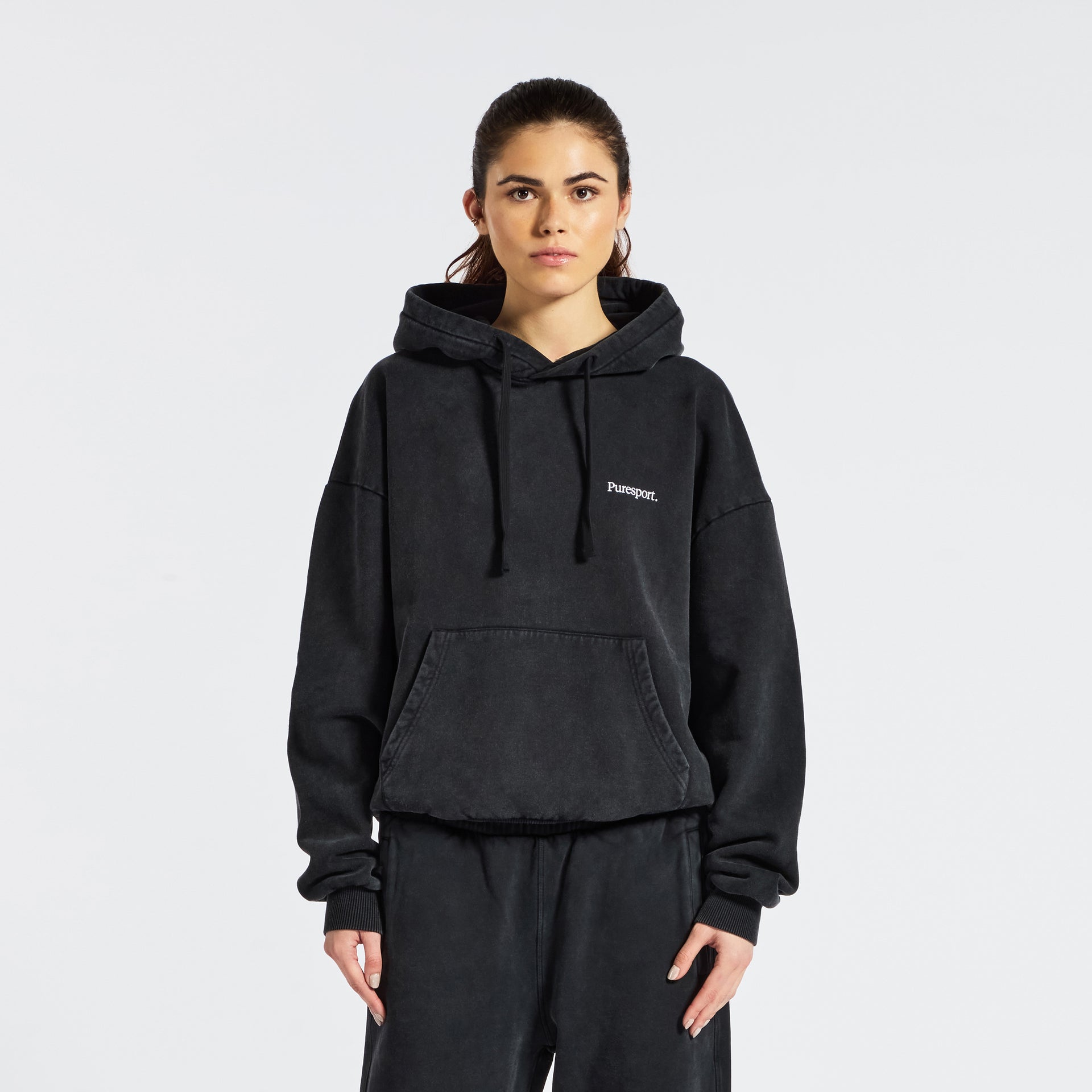 For the Long Run® Hoodie - Washed Black