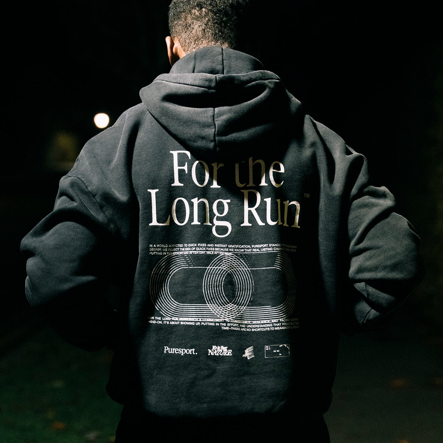 For the Long Run® Hoodie - Washed Black