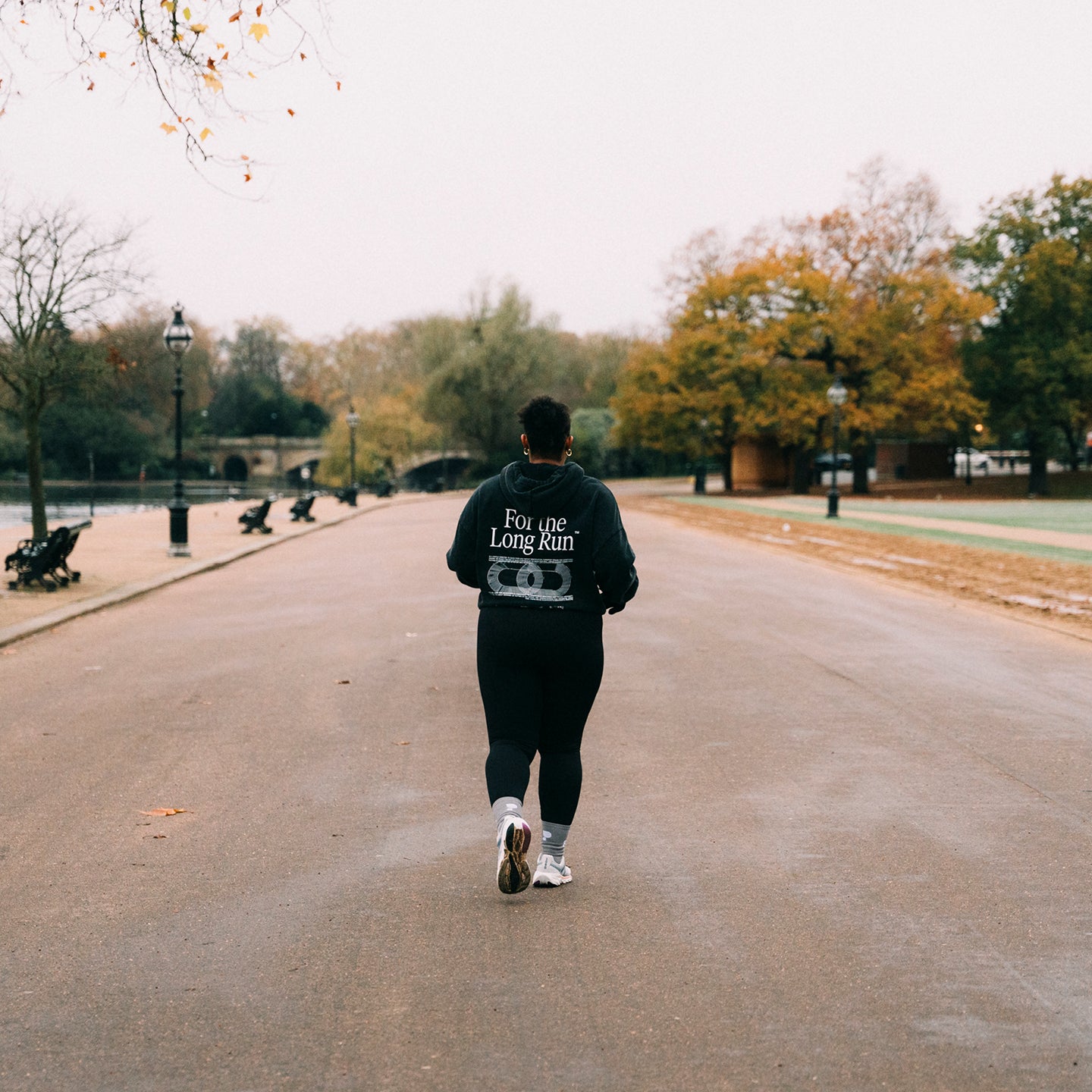 For the Long Run® Hoodie - Washed Black