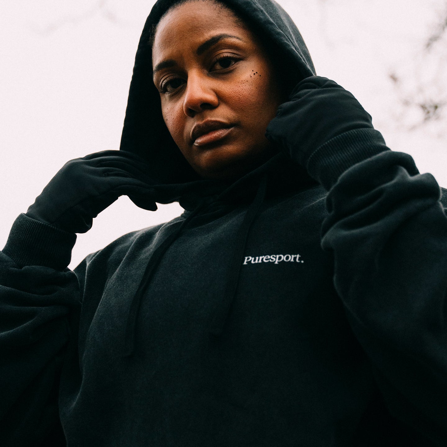 For the Long Run® Hoodie - Washed Black
