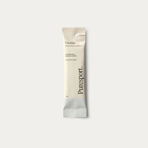 A sachet of Puresport Creatine Monohydrate, for mind and body performance.