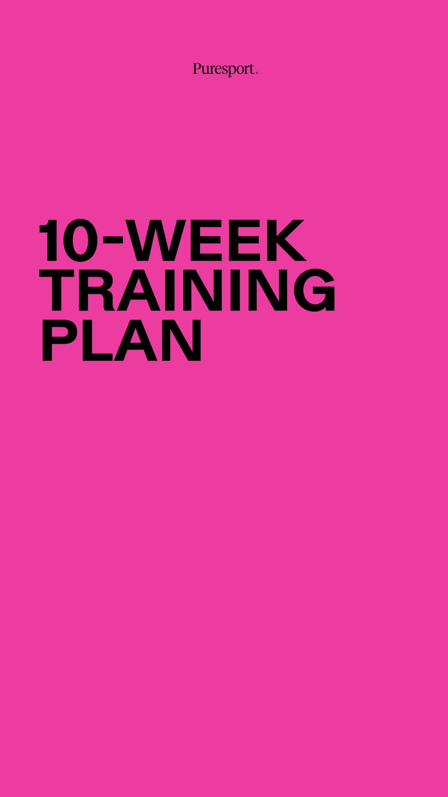 10-Week Half Marathon Plan