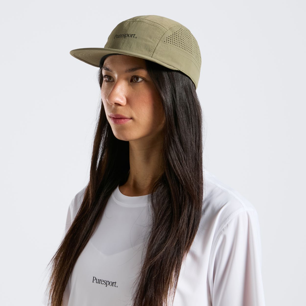 Perforated Running Cap - Olive