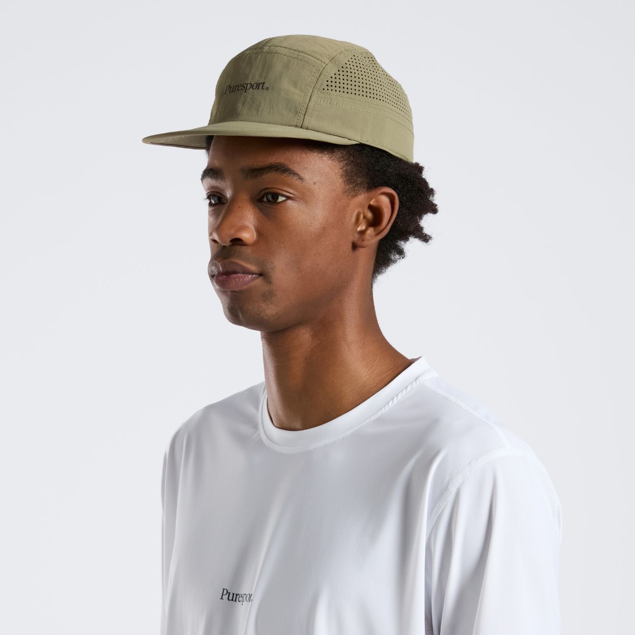 Perforated Running Cap - Olive