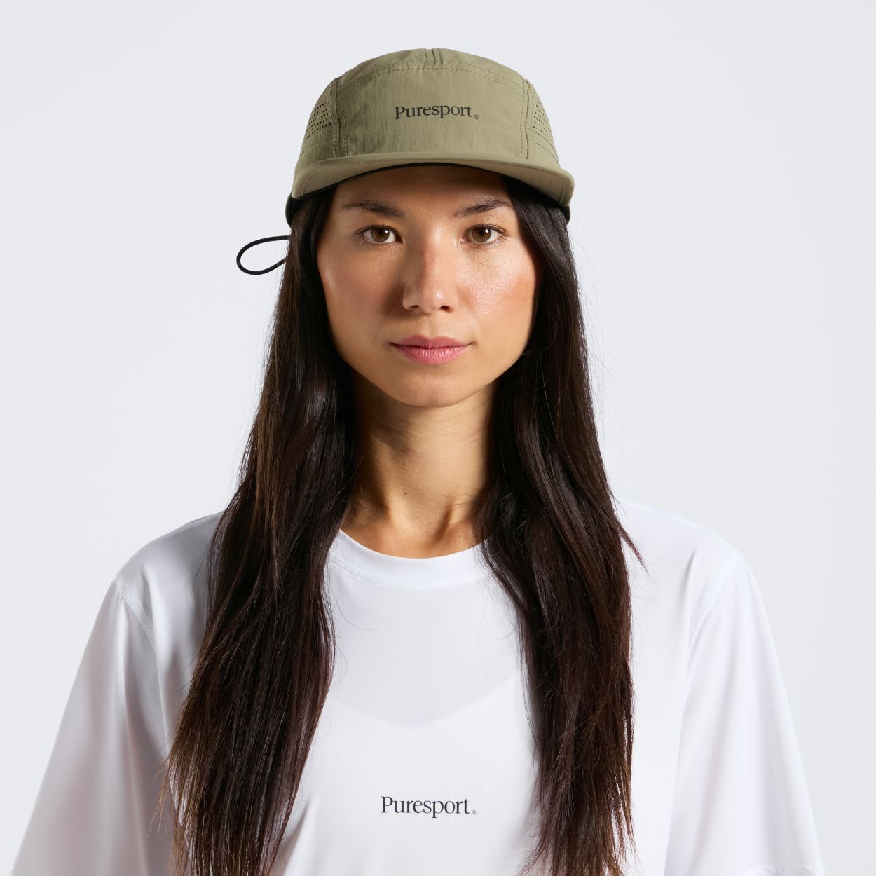 Perforated Running Cap - Olive