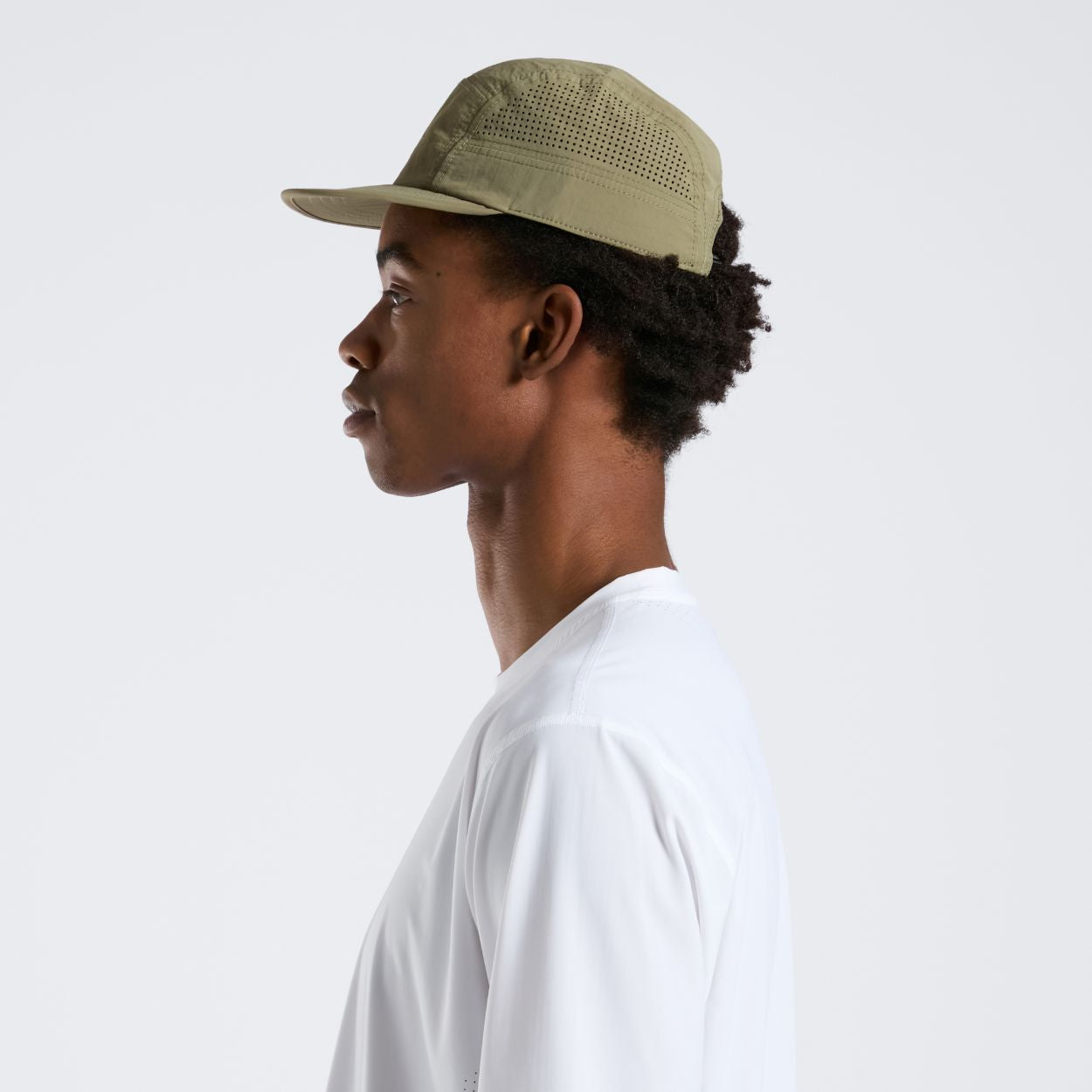 Perforated Running Cap - Olive