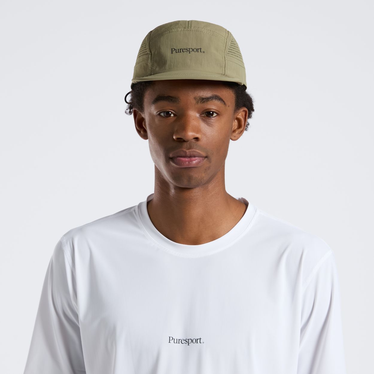 Perforated Running Cap - Olive