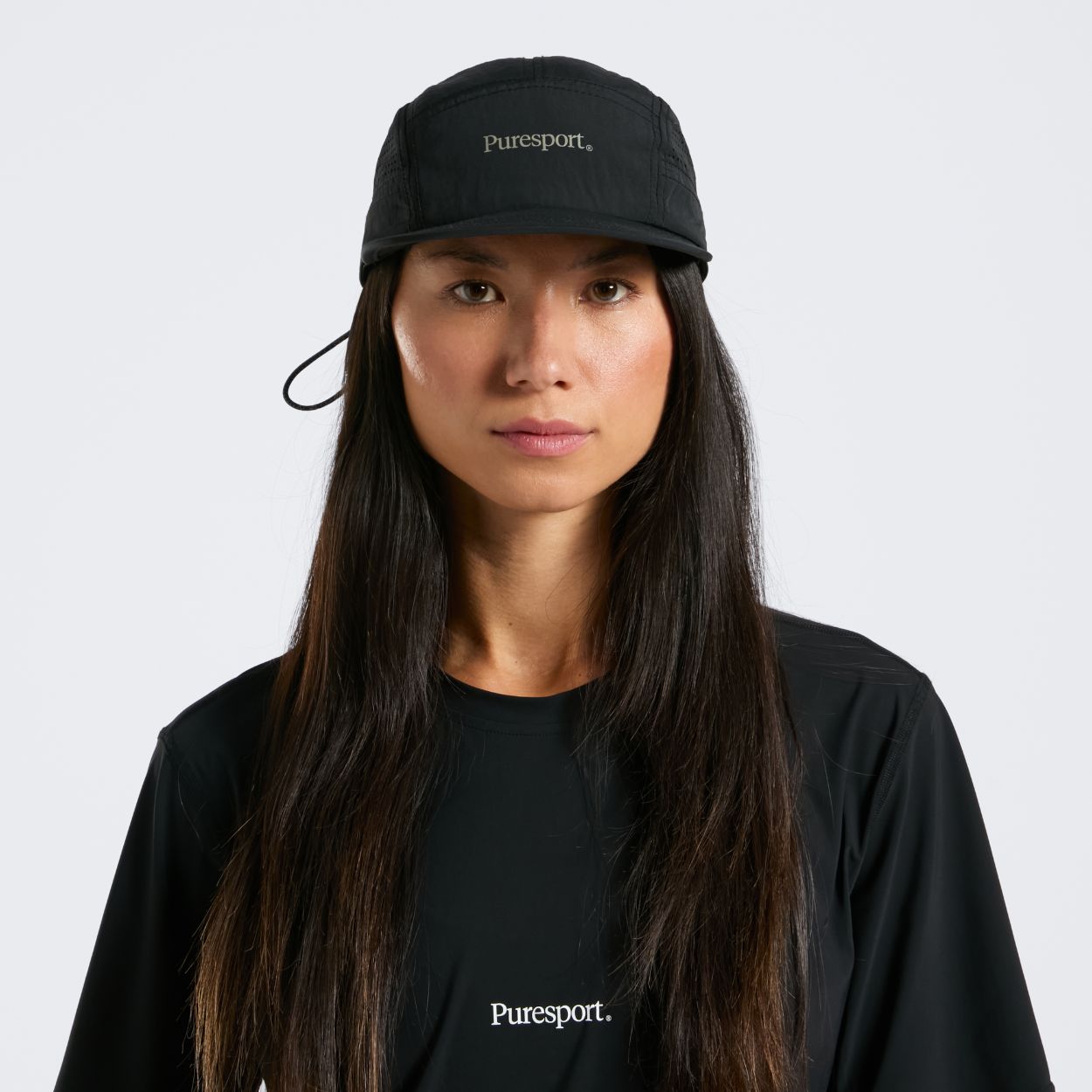 Perforated Running Cap - Black