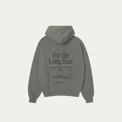 For the Long Run® Hoodie - Washed Grey