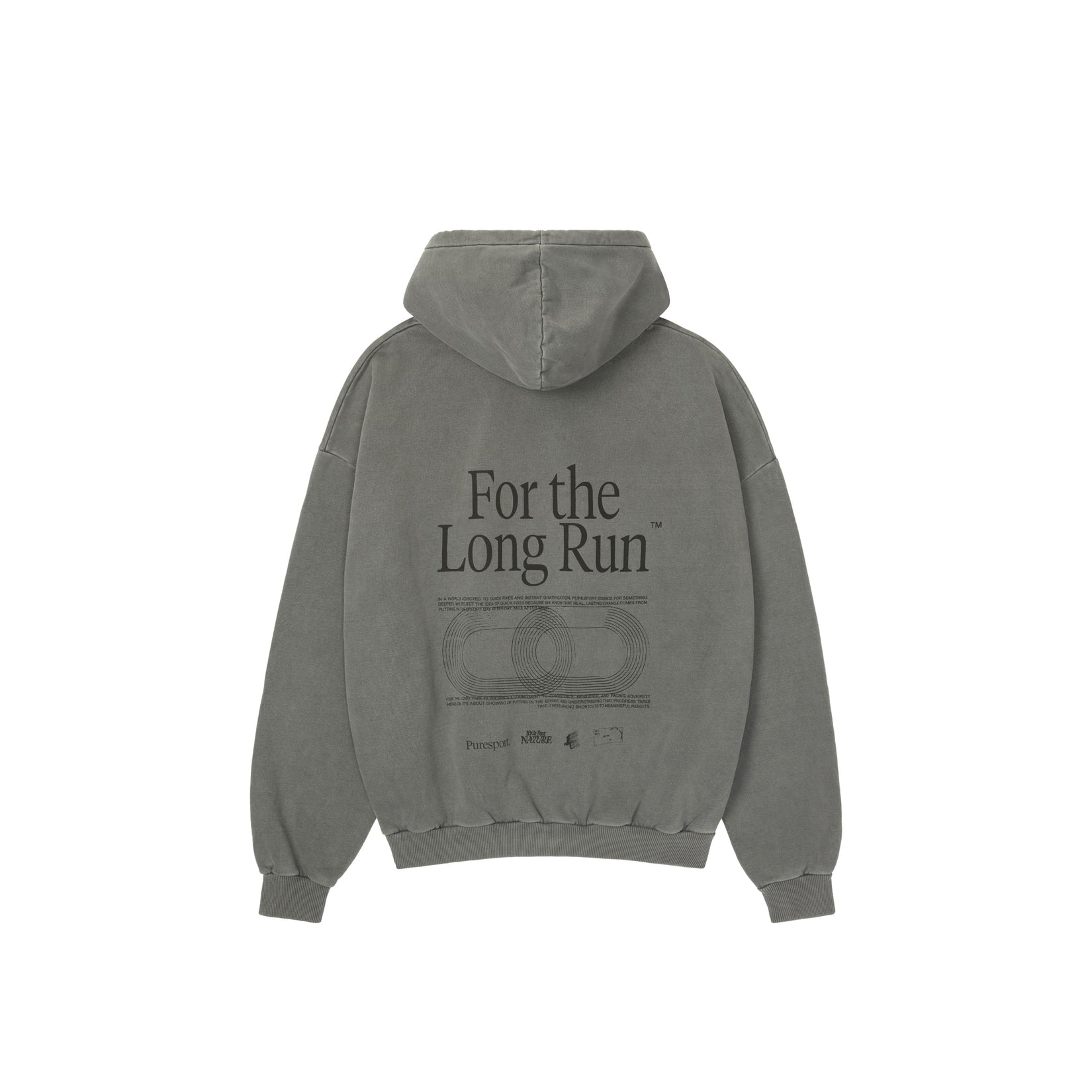 For the Long Run Hoodie - Washed Grey