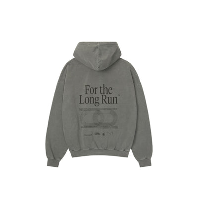 For the Long Run Hoodie - Washed Grey