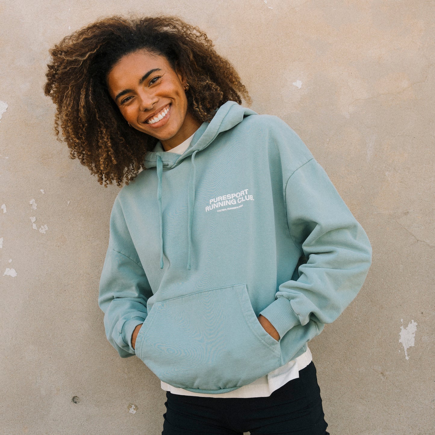 Running Club Hoodie - Overdyed Sea Moss