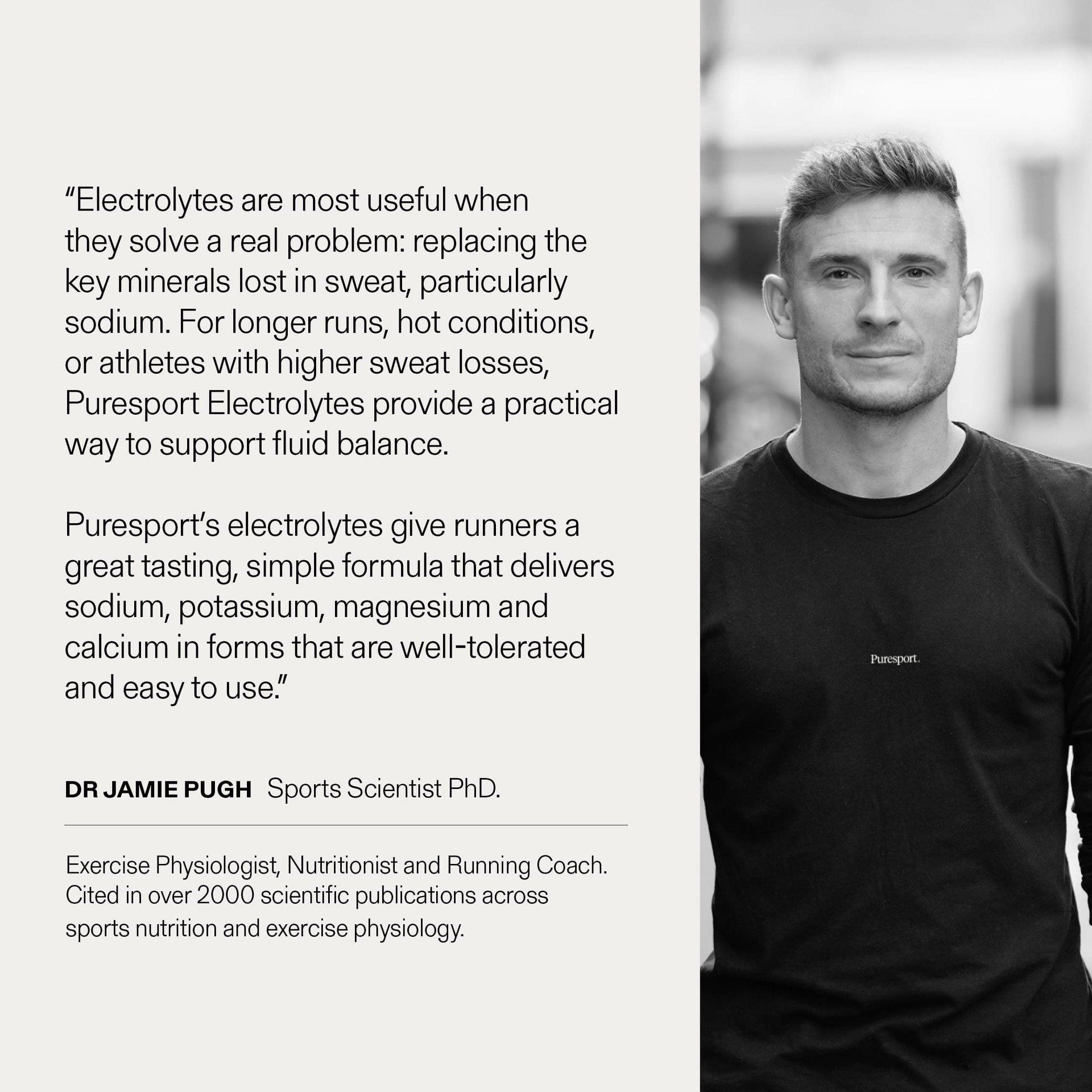 Jamie Pugh Sports Scientist PhD thoughts on Electrolytes. 