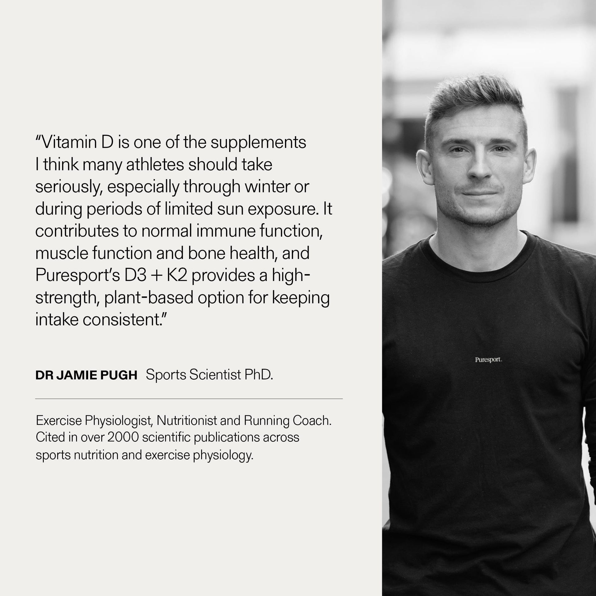 Jamie Pugh Sports Scientist PhD thoughts on Vitamin D. 