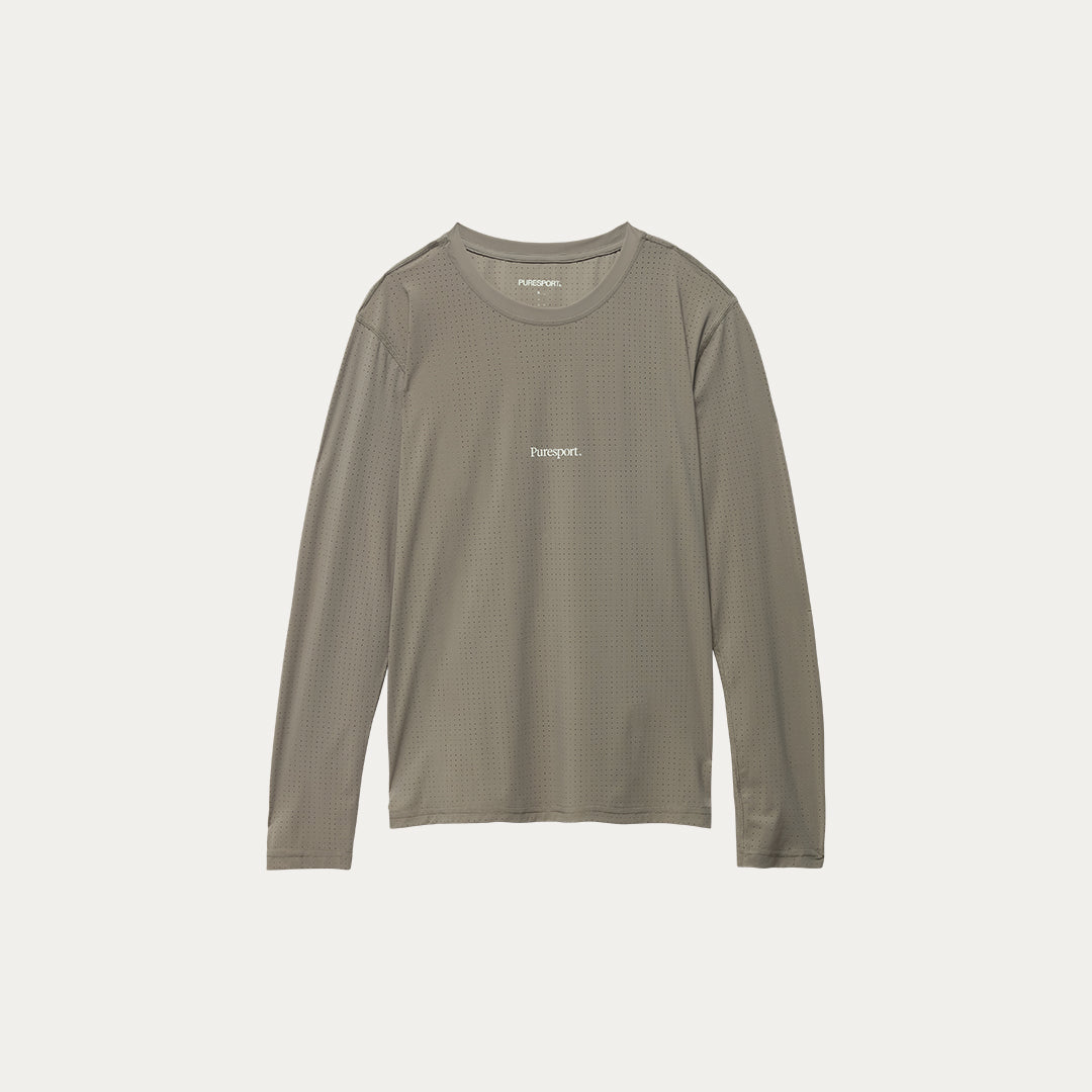 Perforated Performance Long Sleeve - Olive