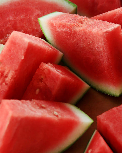 Close-up of sliced watermelon pieces for watermelon electrolyte flavour