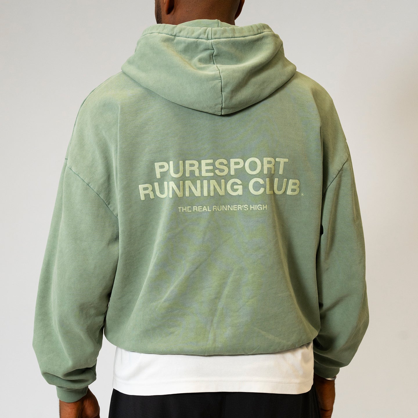 Overdyed Running Club Hoodie - Matcha