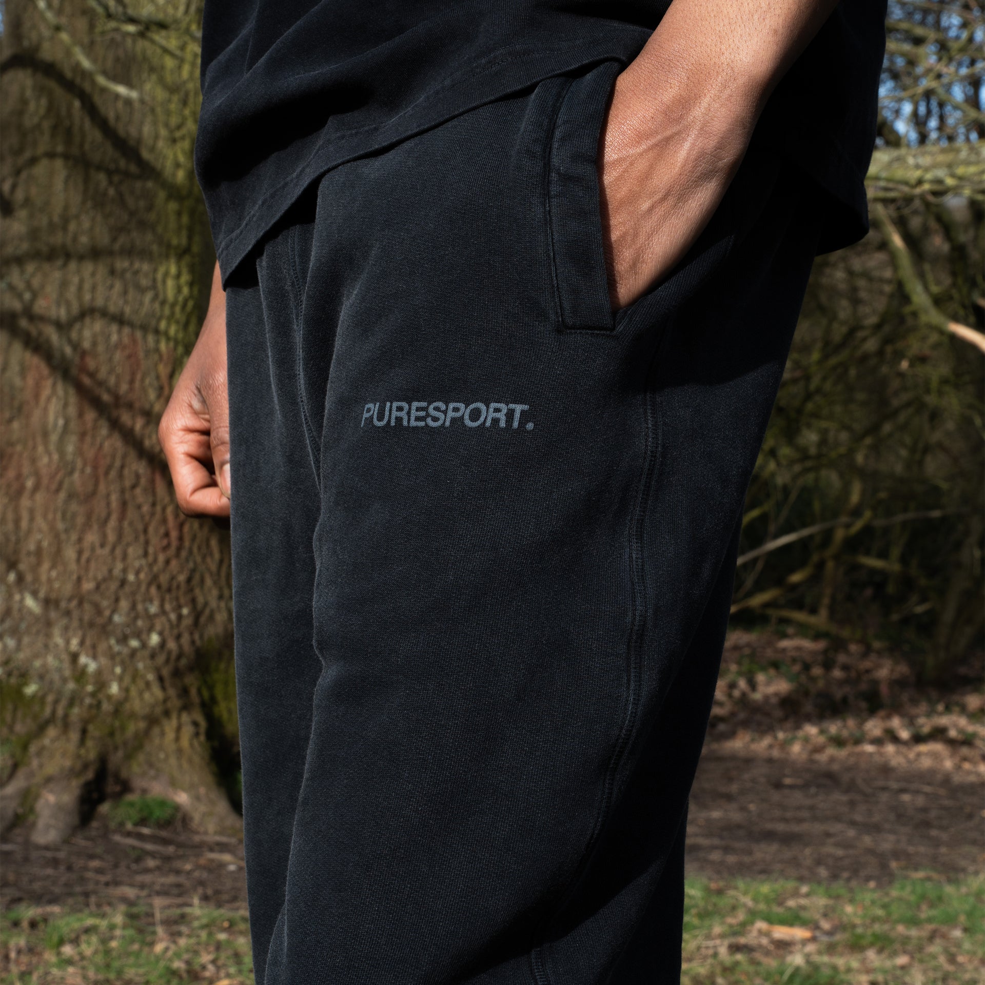 Tonal Sweatpants - Washed Black