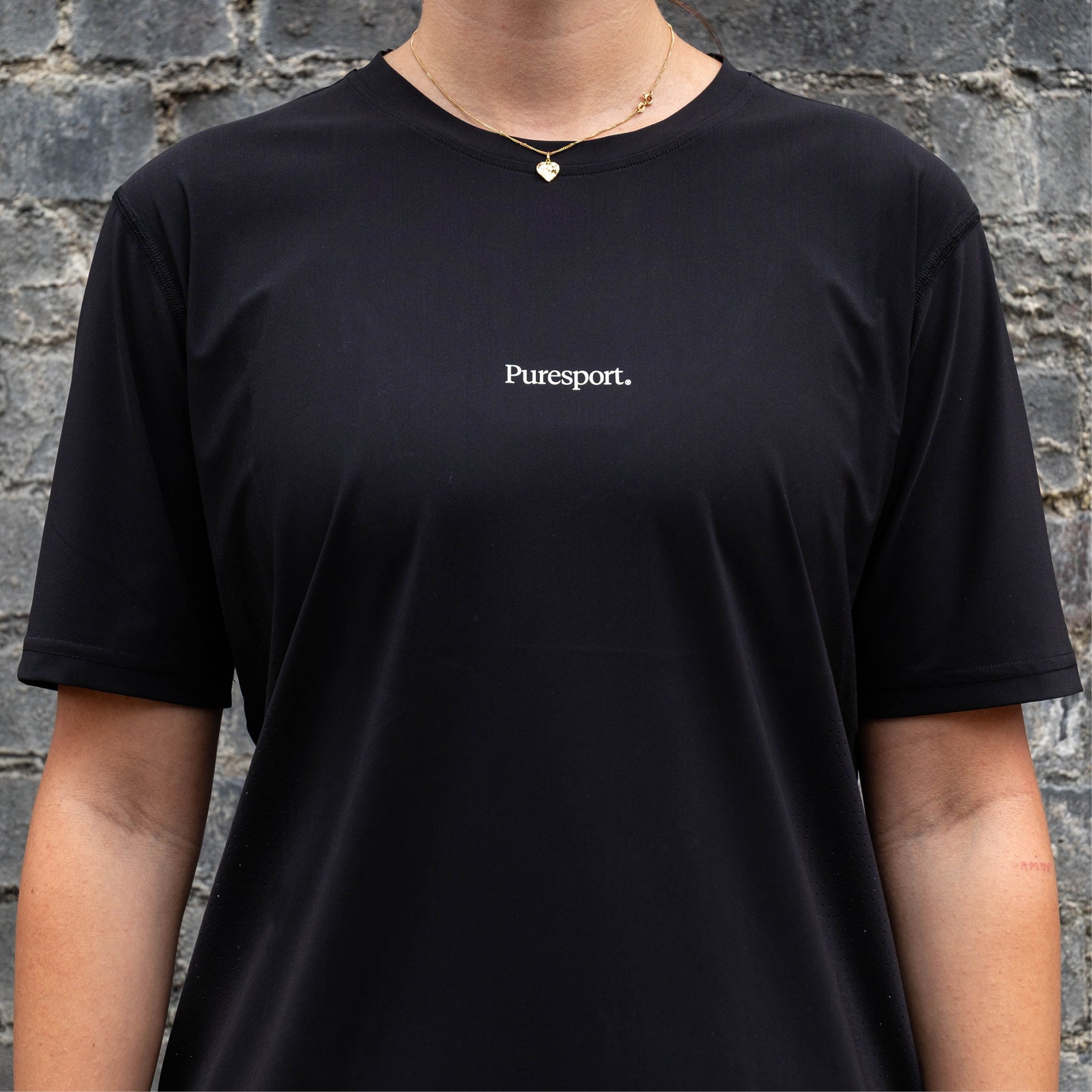 Black Performance Running Short Sleeve Running Top – Puresport