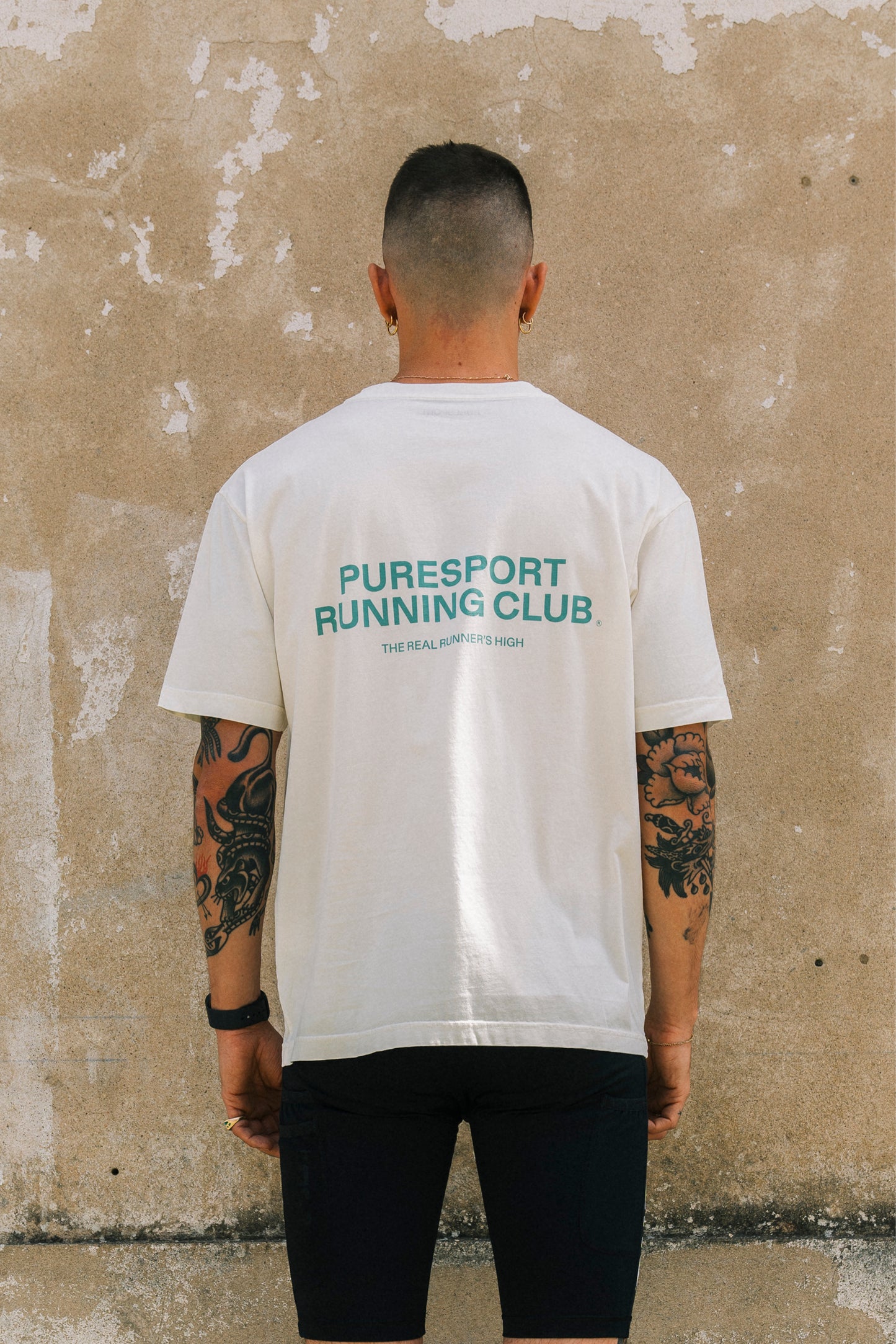 Running Club T-Shirt - Off White/Sea Moss