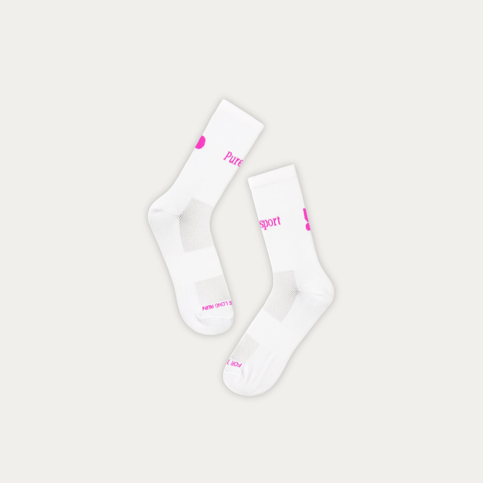 Performance Running Socks - White/Pink
