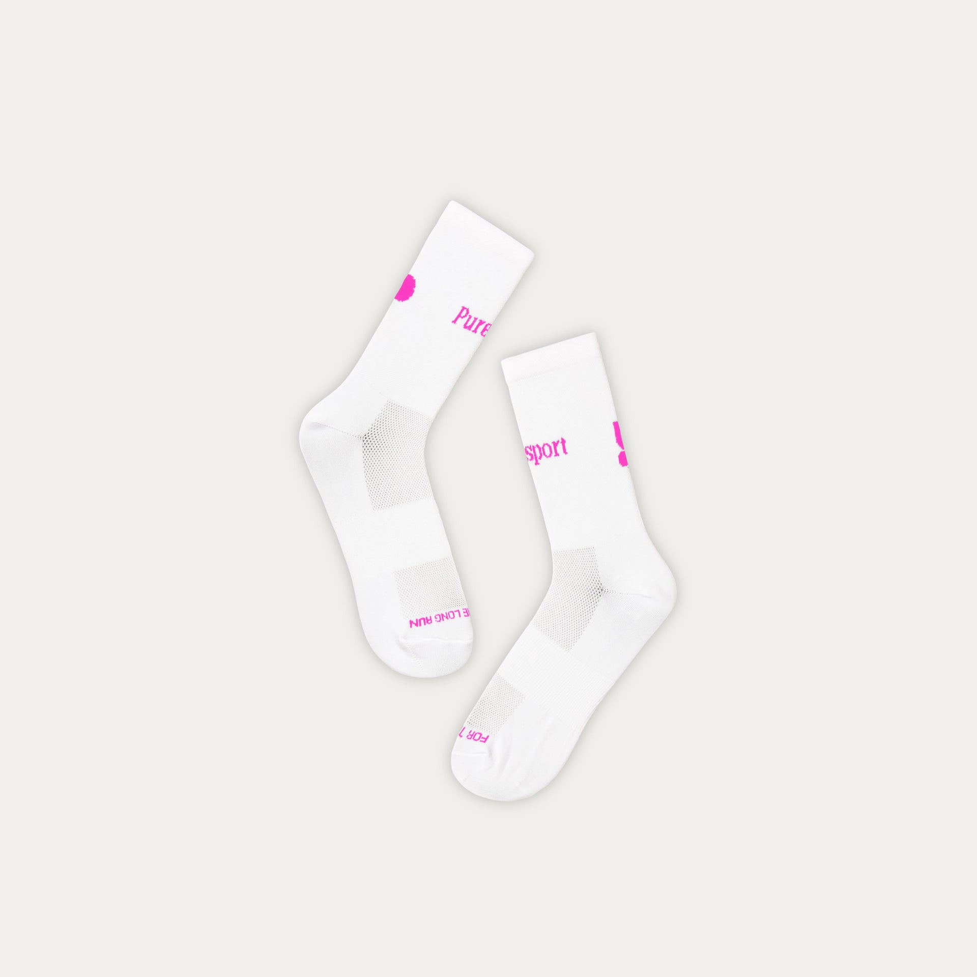 Performance Running Socks - White/Pink