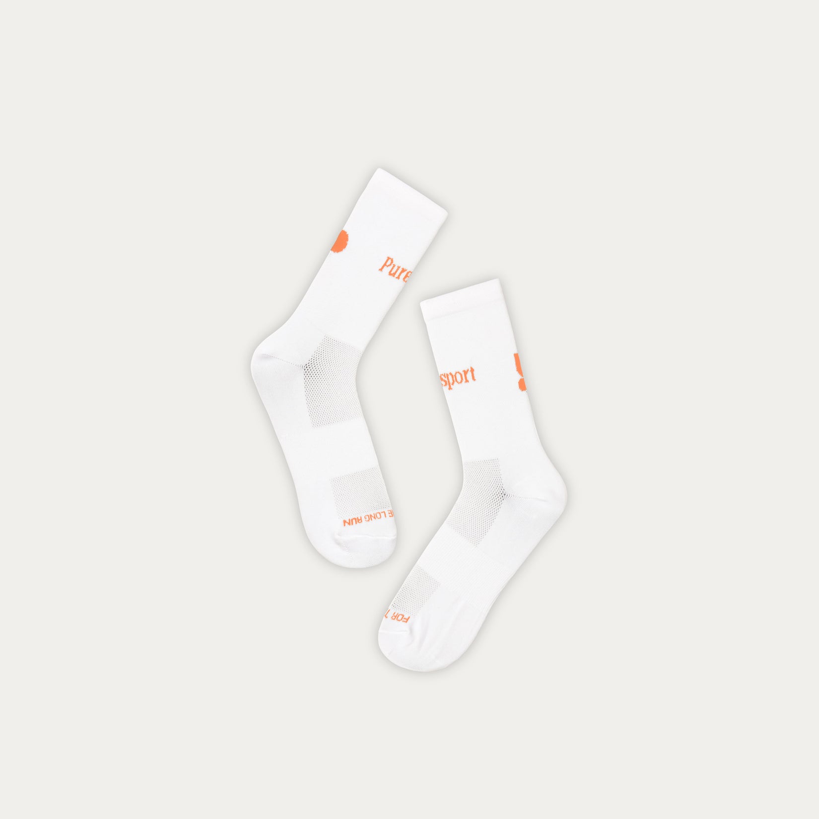 Performance Running Socks - White/Orange