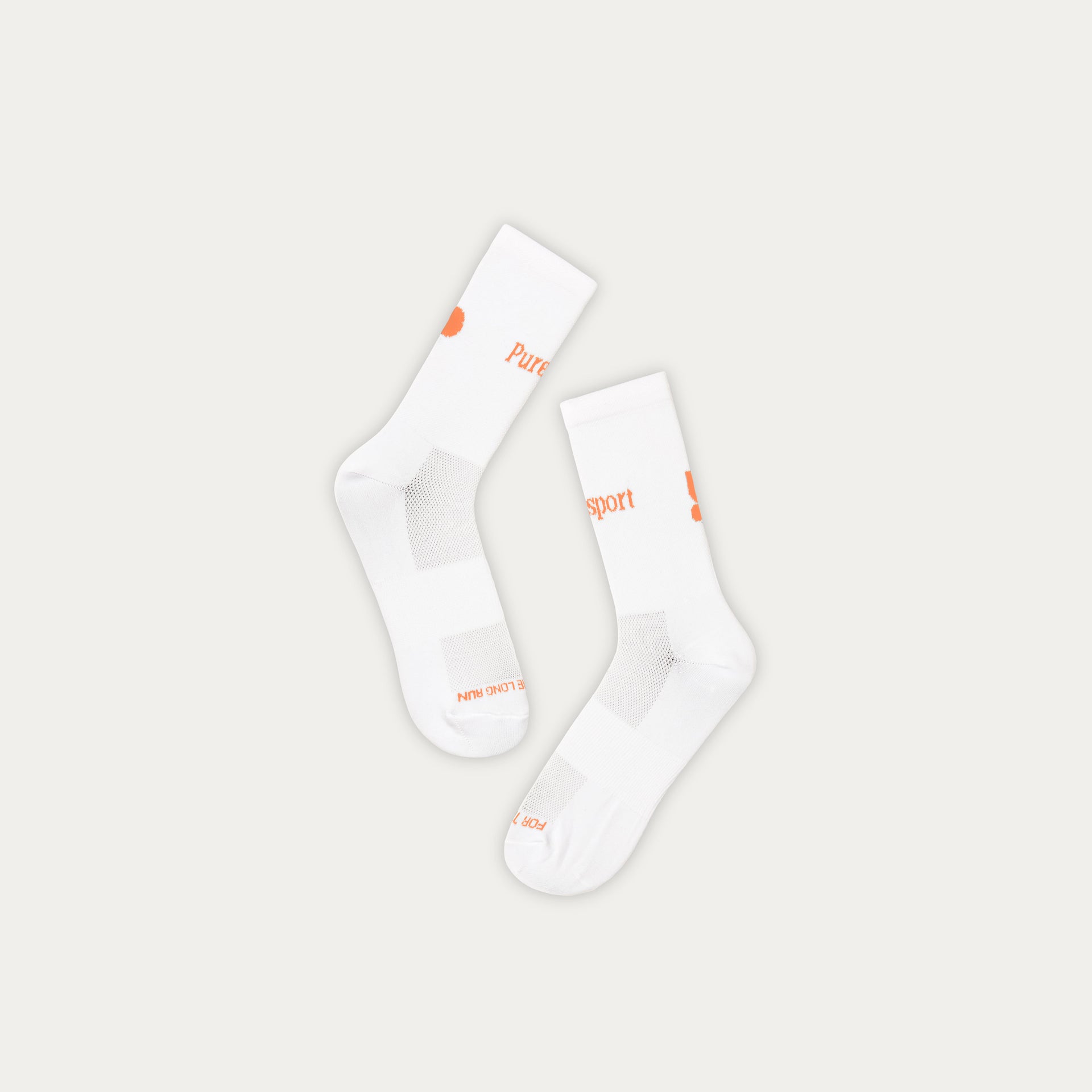 Performance Running Socks - White/Orange
