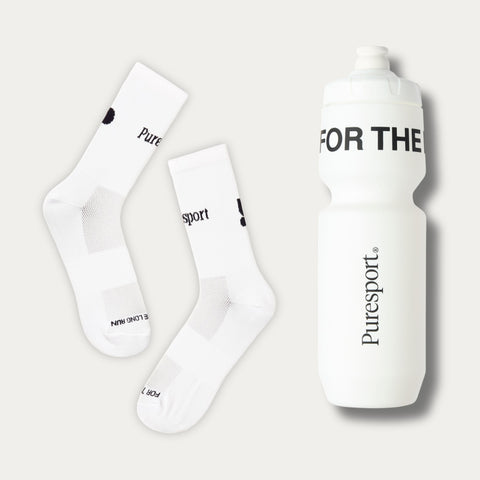 Socks & Bottle Bundle - White