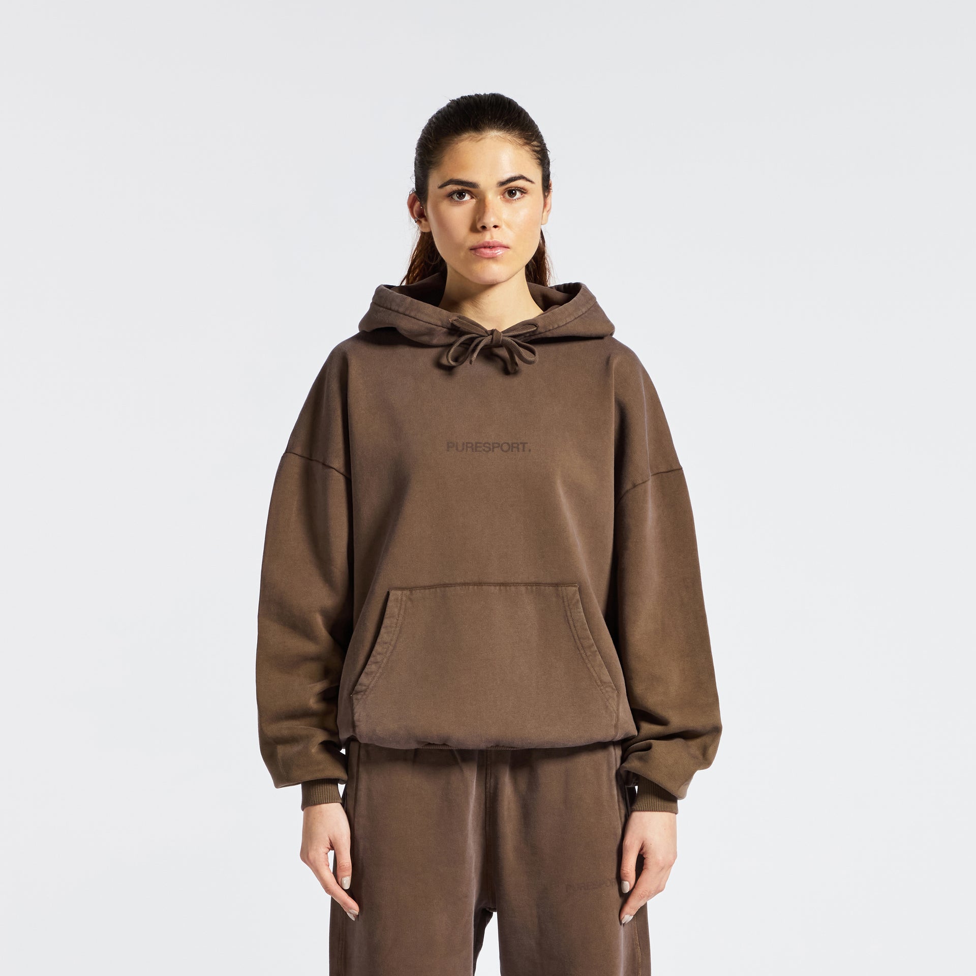 Tonal Hoodie - Washed Brown