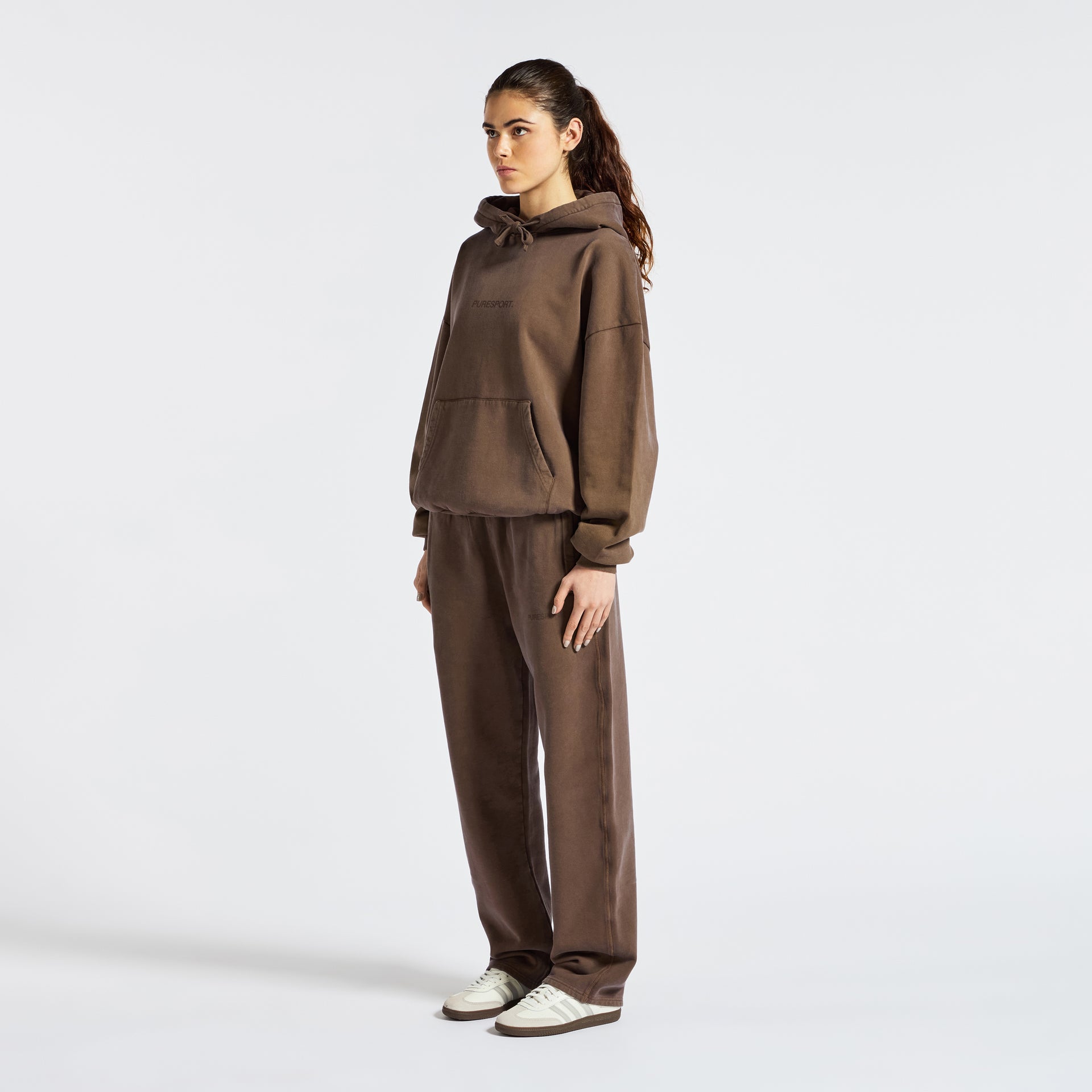 Tonal Hoodie - Washed Brown