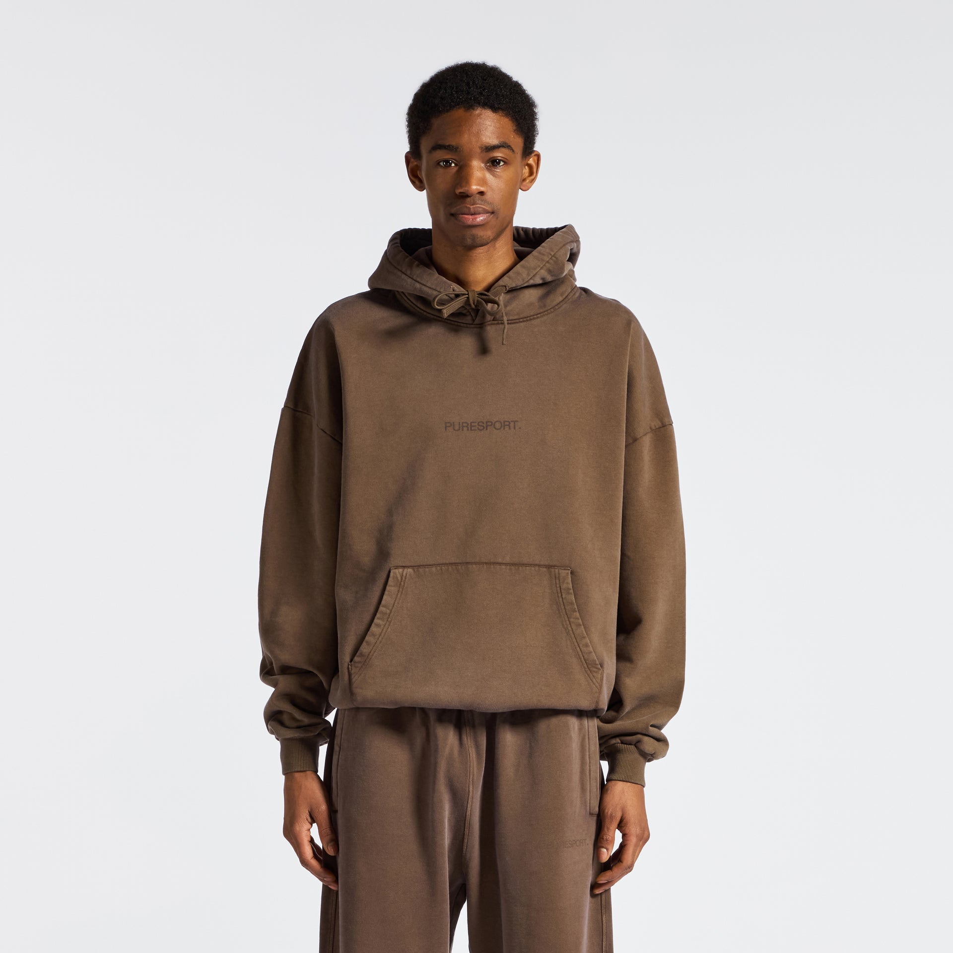 Tonal Hoodie - Washed Brown