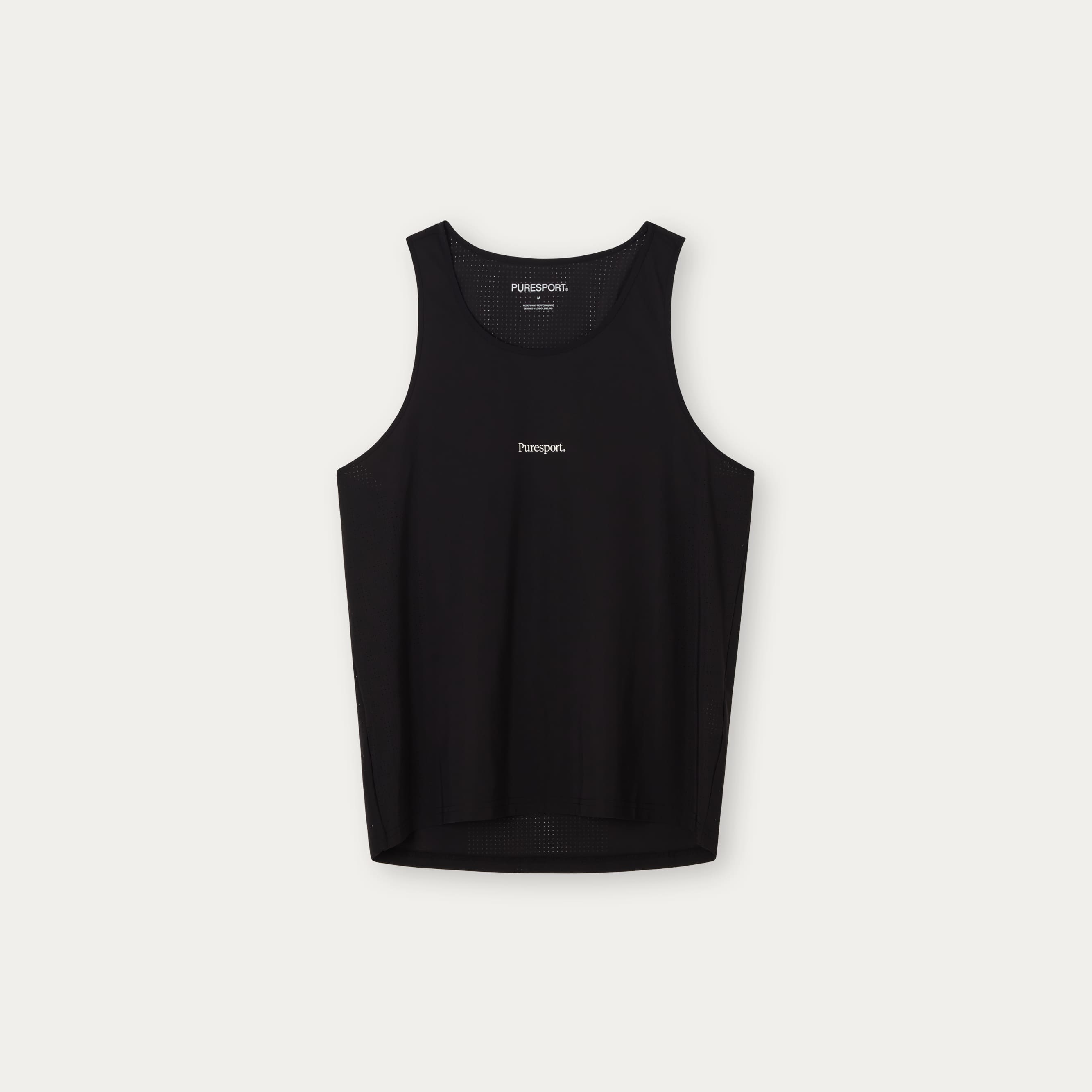 Black Performance Running Singlet | Running Top