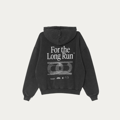 For the Long Run® Hoodie - Washed Black
