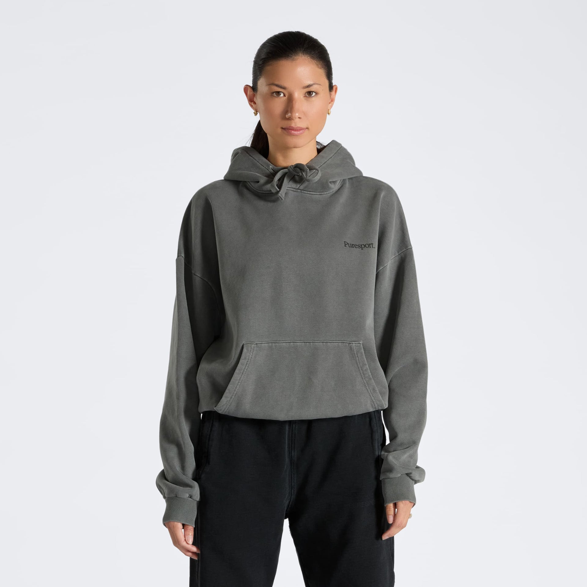 For the Long Run Hoodie - Washed Grey