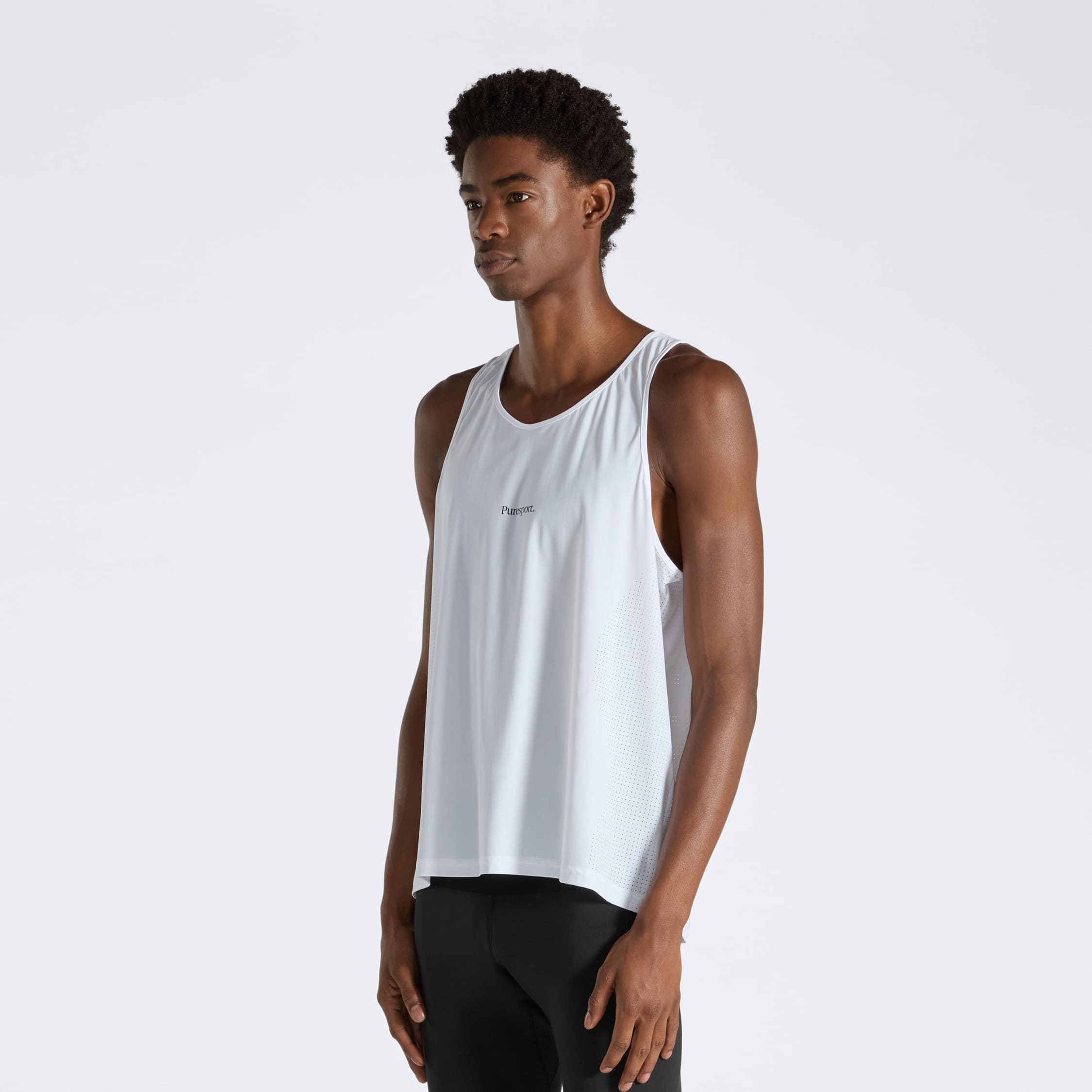 White Performance Running Singlet | Running Top – Puresport