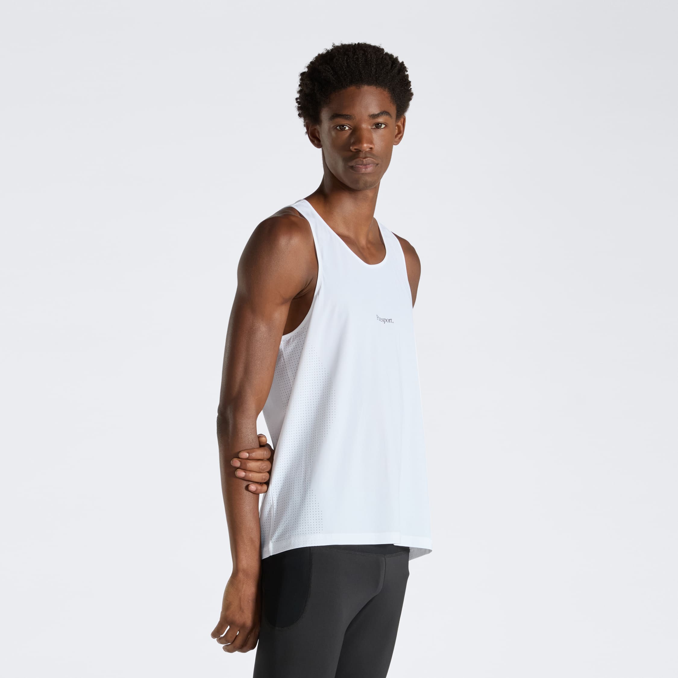White Performance Running Singlet | Running Top – Puresport