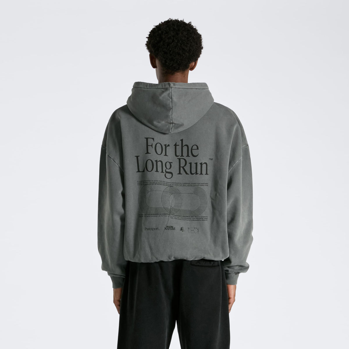For the Long Run® Hoodie - Washed Grey