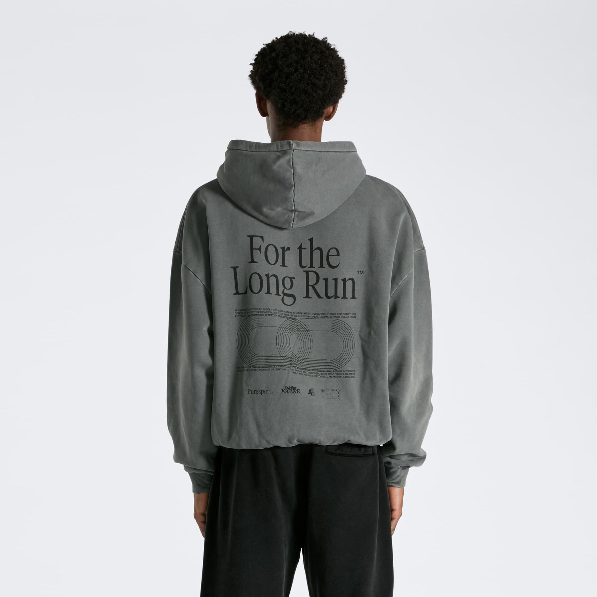 For the Long Run Hoodie - Washed Grey