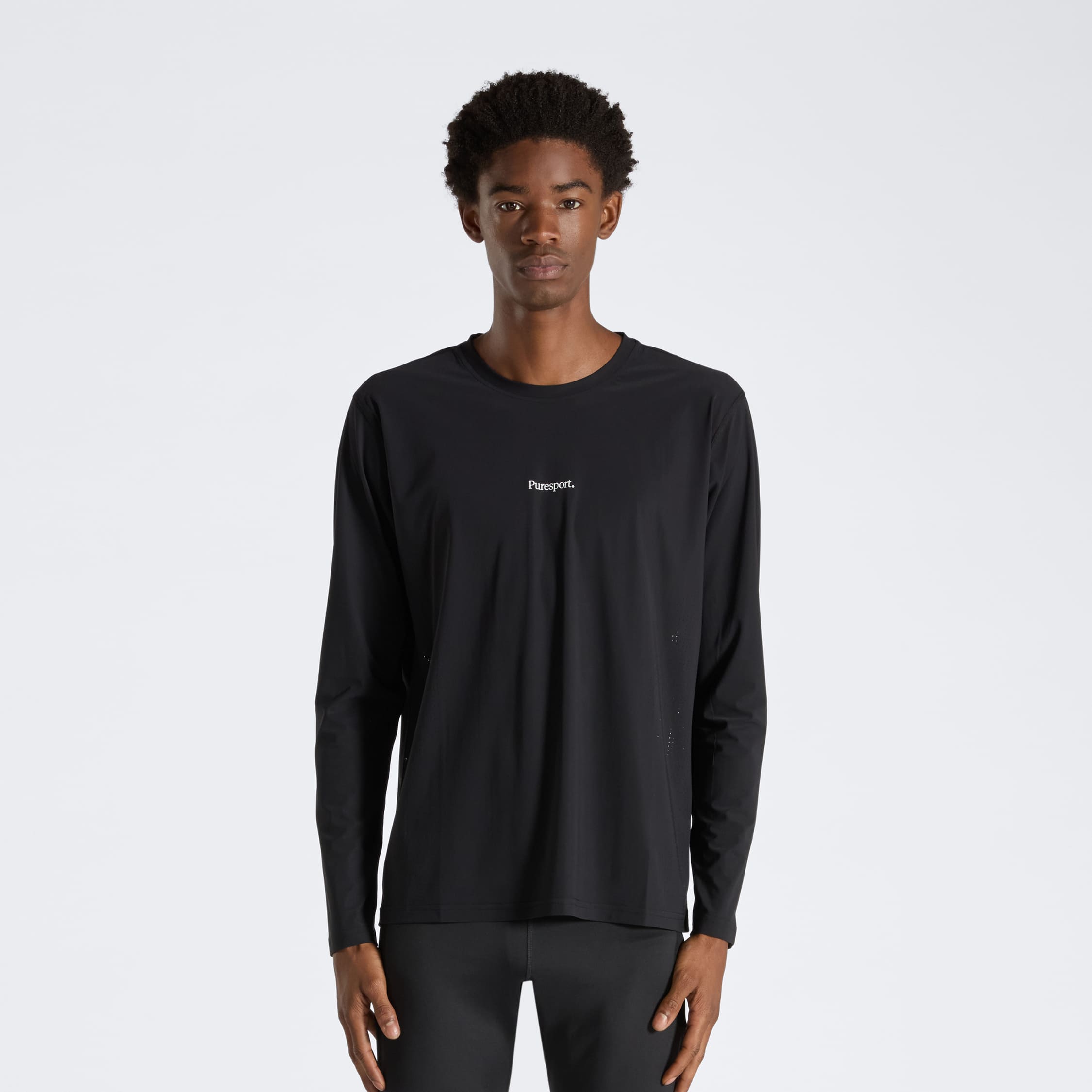 Black Performance Running Long Sleeve | Running Top – Puresport