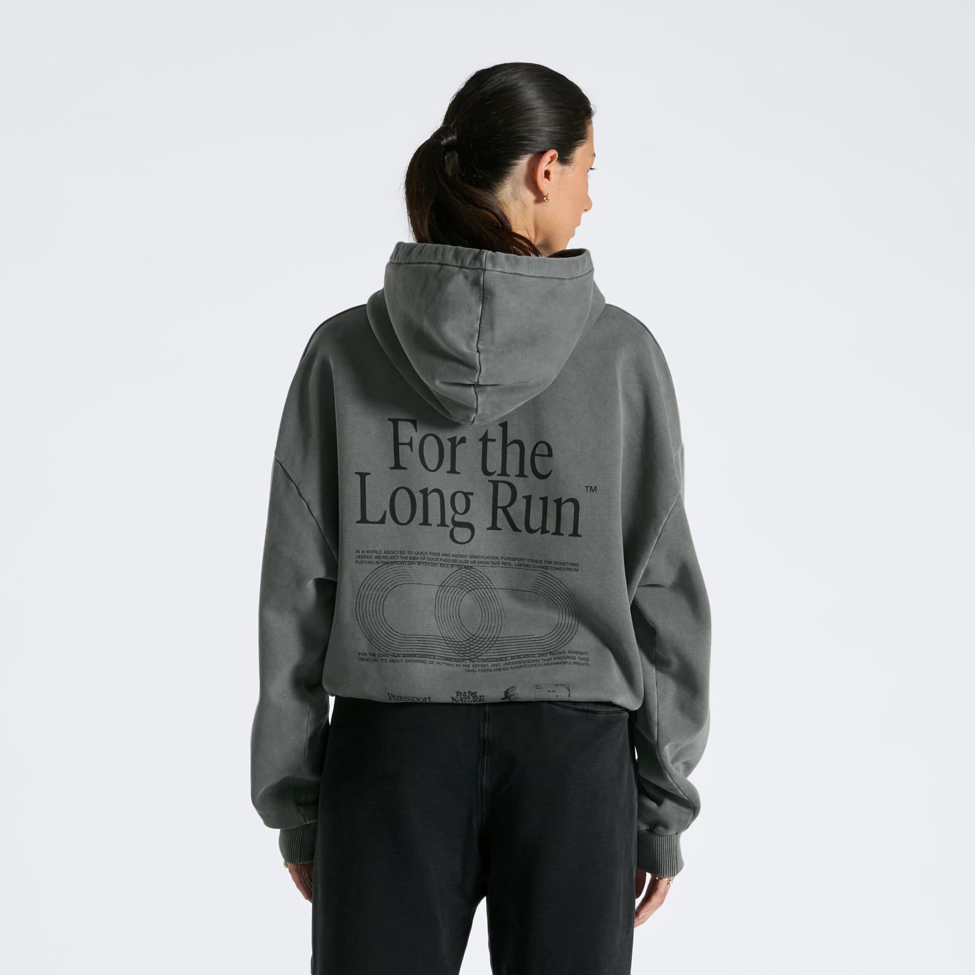 For the Long Run Hoodie - Washed Grey
