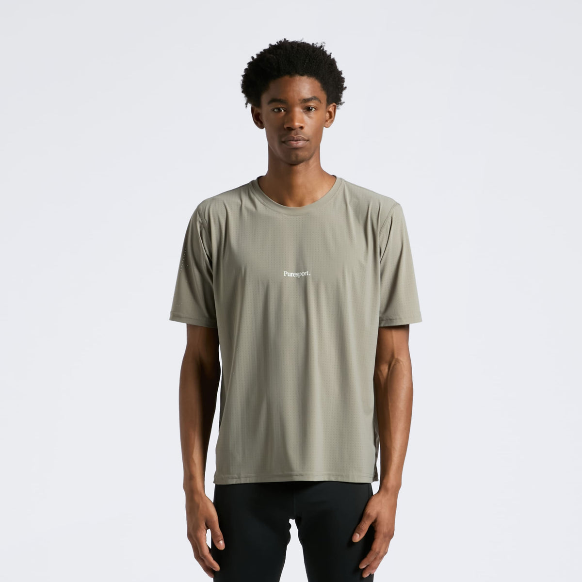 Perforated Performance Short Sleeve - Olive