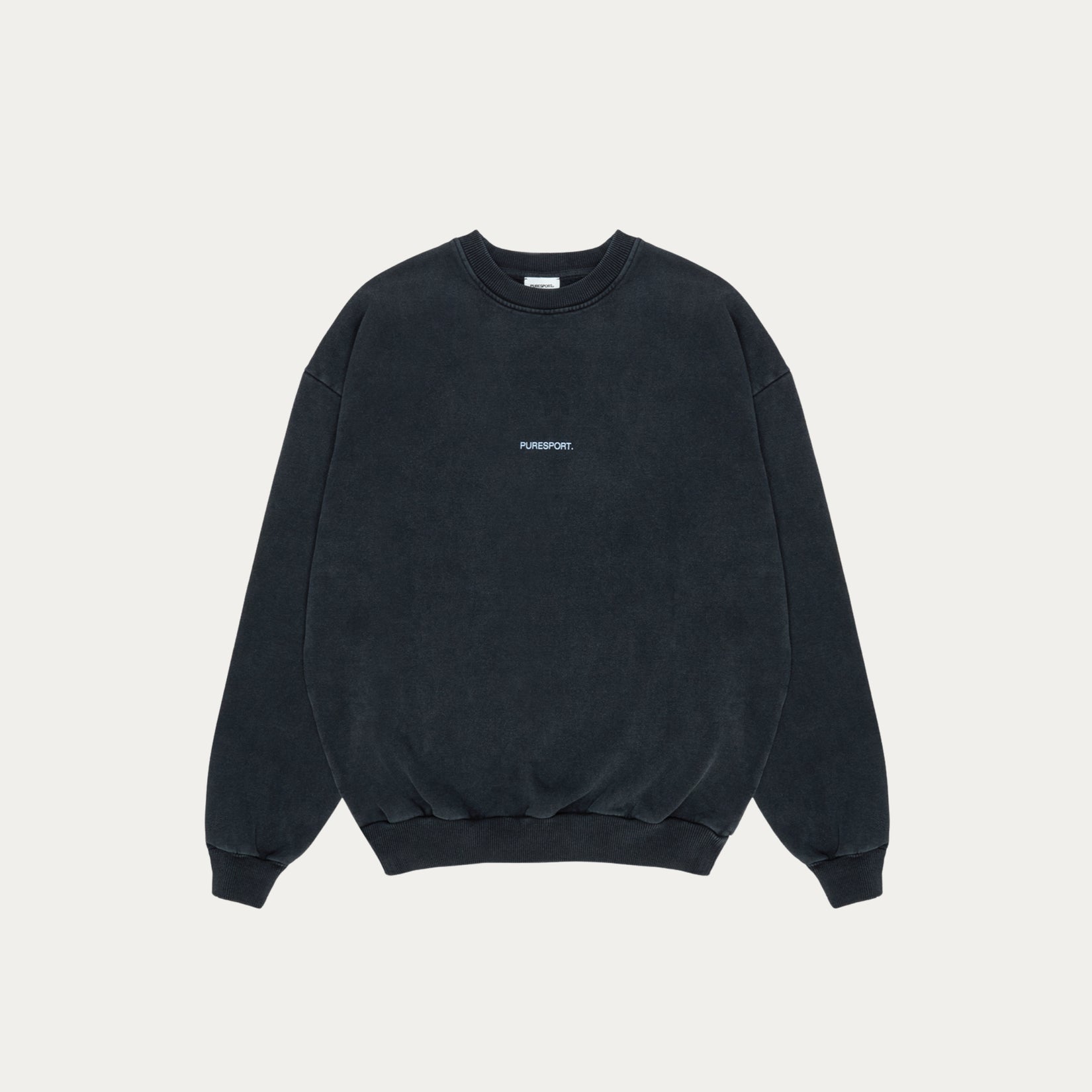 For the Long Run Crewneck - Washed Black