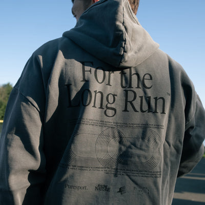 For the Long Run Hoodie - Washed Grey