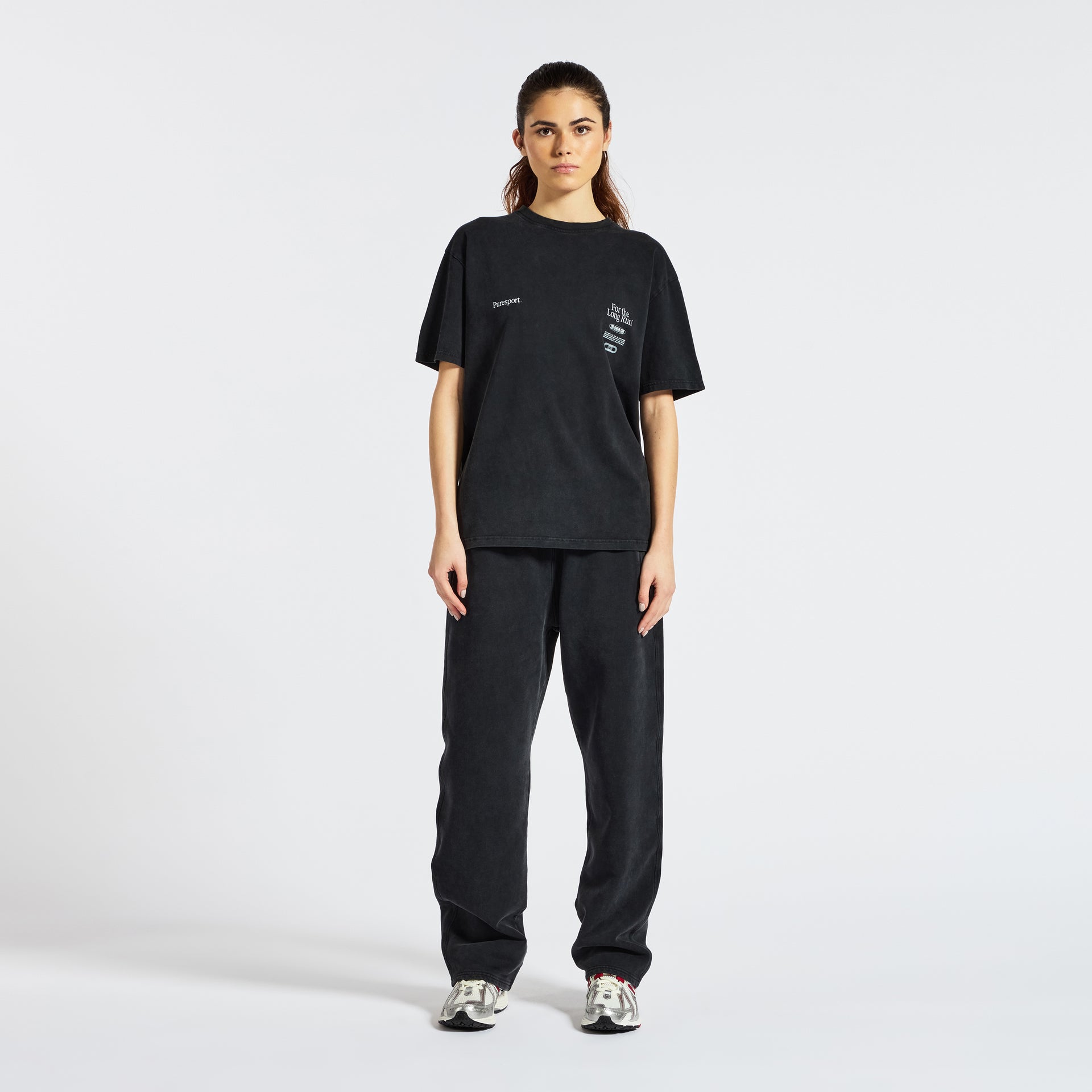 For the Long Run T-Shirt - Washed Black