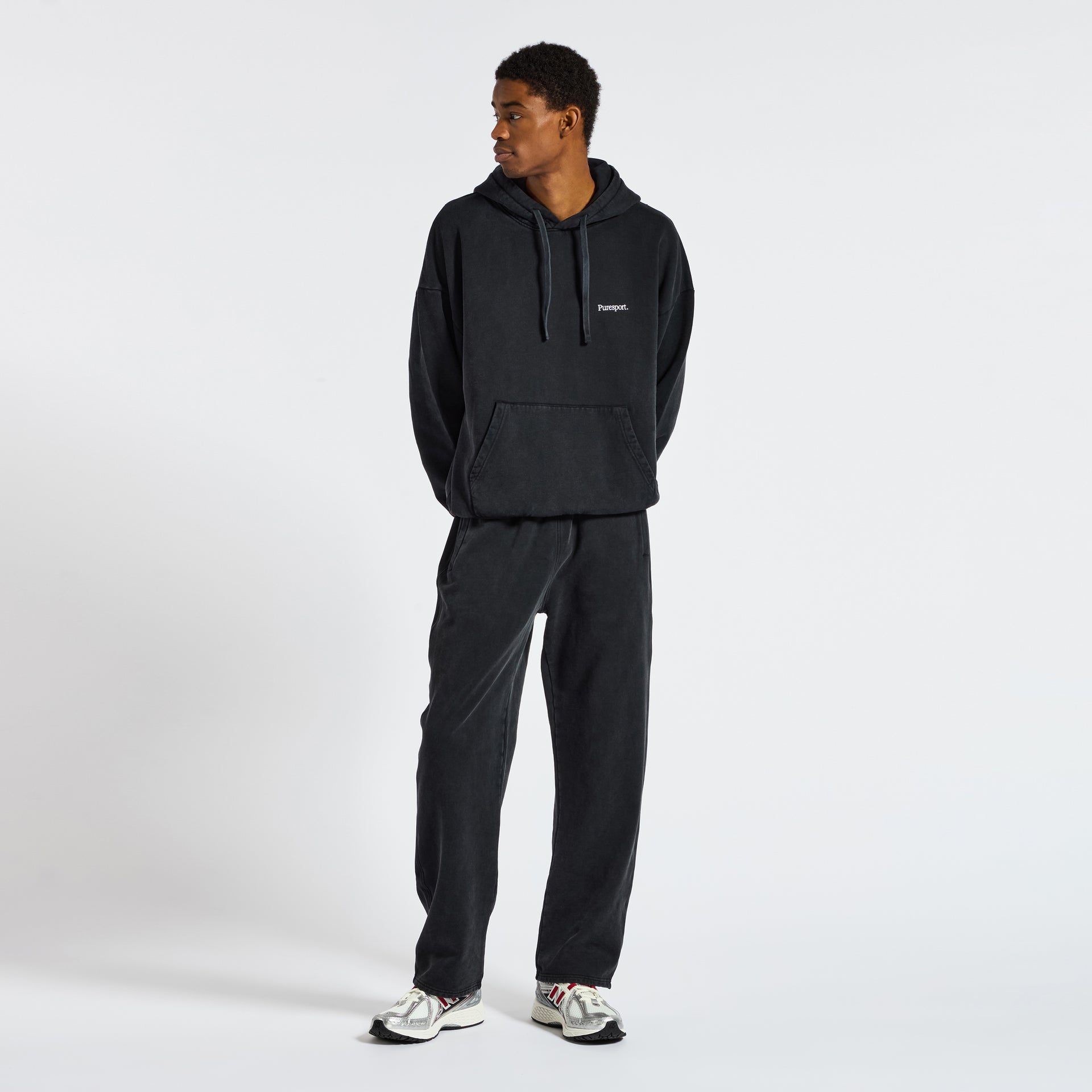 For the Long Run Hoodie - Washed Black