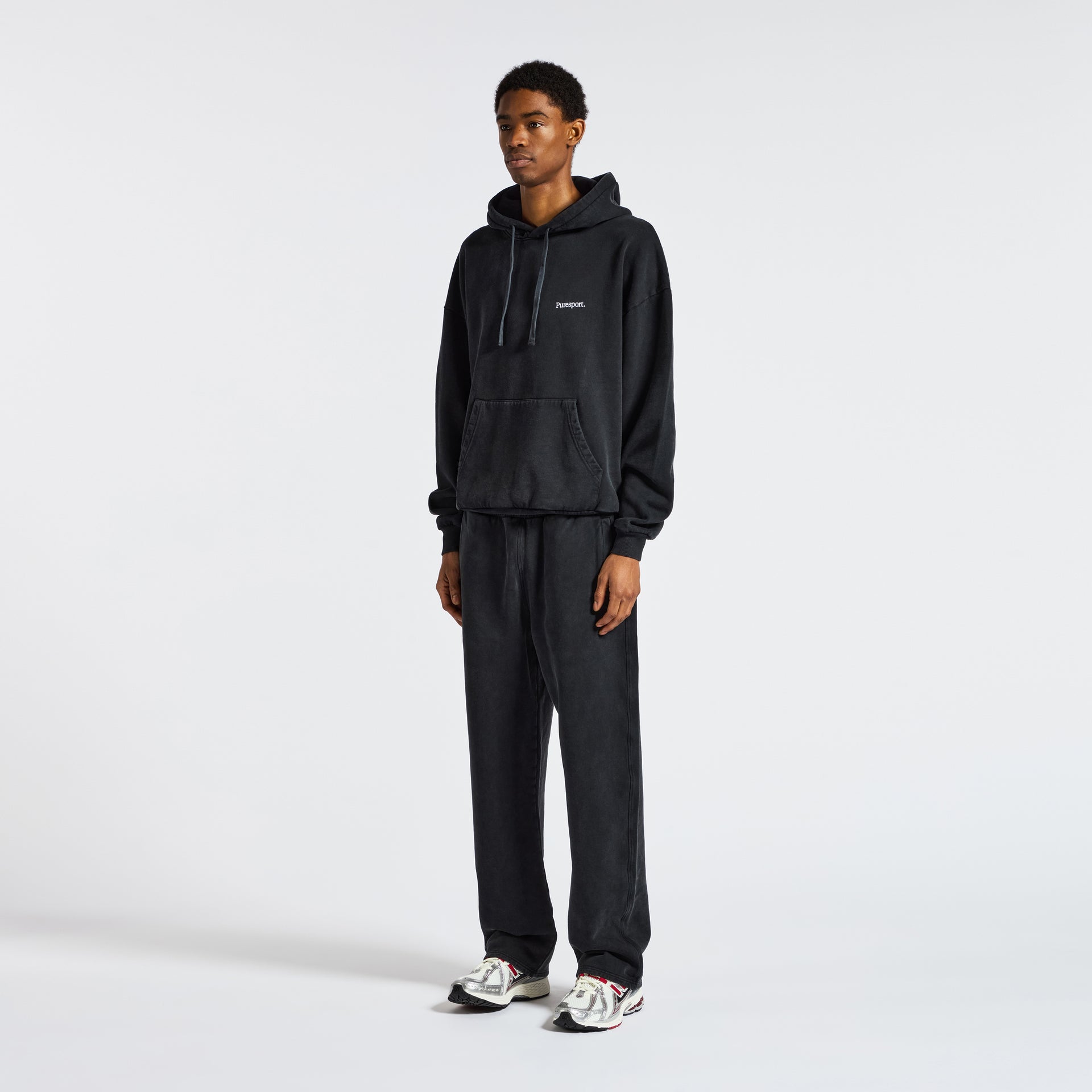 For the Long Run Hoodie - Washed Black