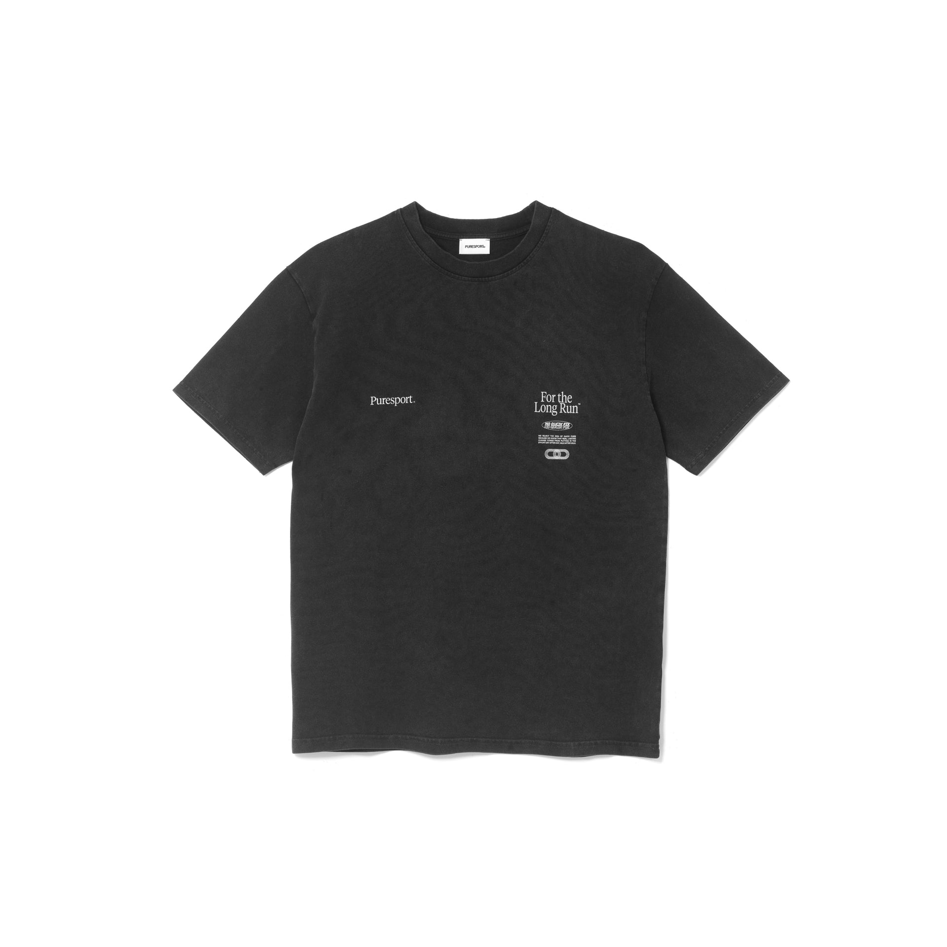 For the Long Run T-Shirt - Washed Black