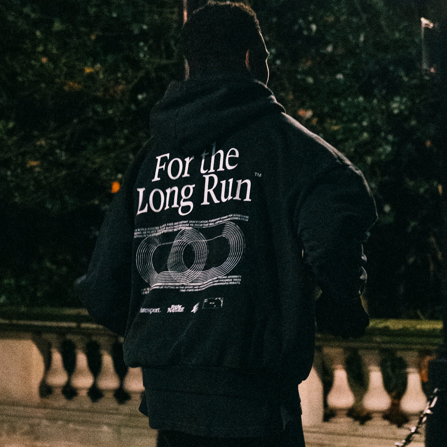 For the Long Run Hoodie - Washed Black
